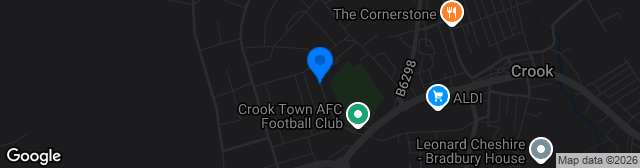 Map showing Sir Tom Cowie Millfield Ground