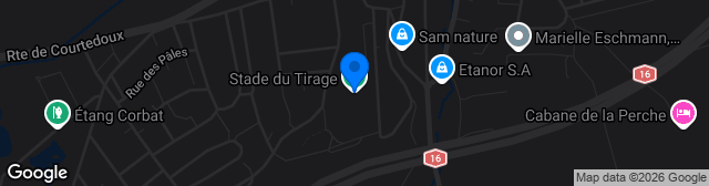 Map showing Stade du Tirage