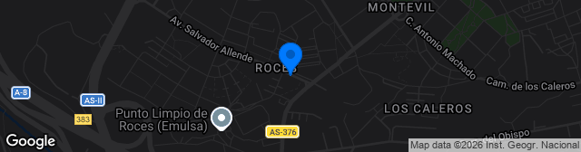 Map showing Campo de Fútbol Covadonga