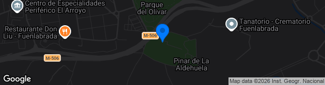 Map showing Estadio La Aldehuela