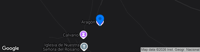 Map showing Estadio Las Luchas