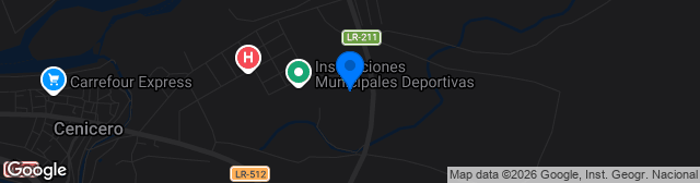 Map showing Estadio de Las Viñas
