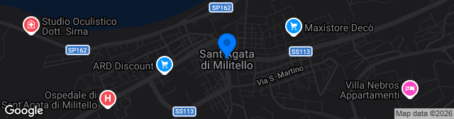 Map showing Campo da Calcio di Sant'Agata di Militello