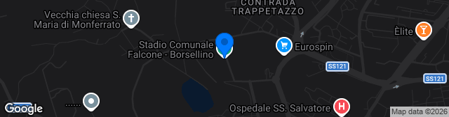 Map showing Stadio Falcone-Borsellino