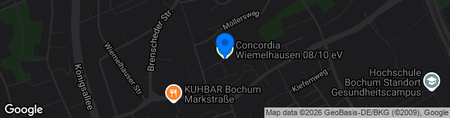 Map showing Sportpark Concordia Wiemelhausen