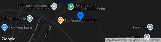 Map showing Rasenplatz Fortuna Heddesheim NR