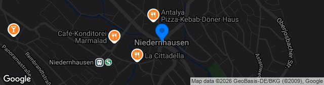 Map showing Kunstrasenplatz Niedernhausen
