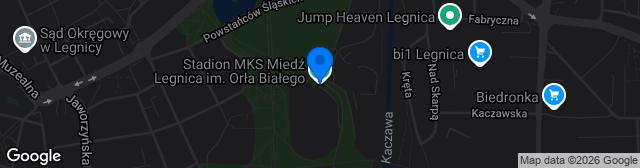 Map showing Stadion im. Orła Białego