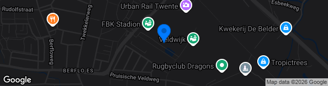 Map showing FC Twente-trainingscentrum TC veld 1