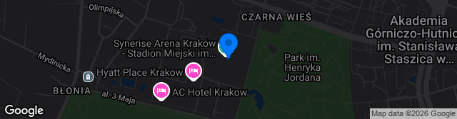 Map showing Stadion Miejski im. Henryka Reymana