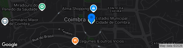 Map showing Estádio EFAPEL