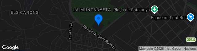 Map showing Estadio Municipal Joan Baptista Milà