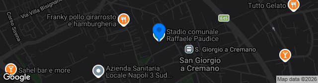 Map showing Stadio Comunale Rafaele Paudice