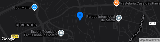Map showing Estádio Municipal de Mafra