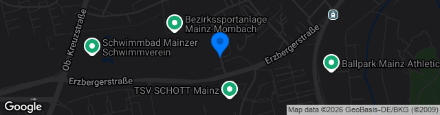 Map showing Mainz Golden Eagles Stadium