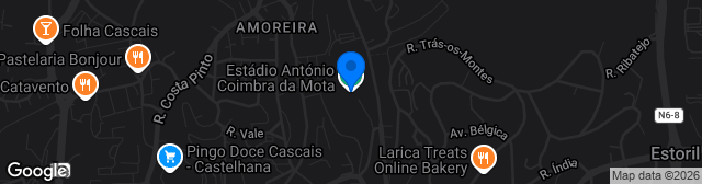 Map showing Estádio António Coimbra da Mota