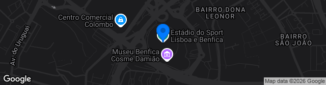 Map showing Estádio José Alvalade