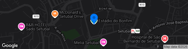 Map showing Estádio do Bonfim