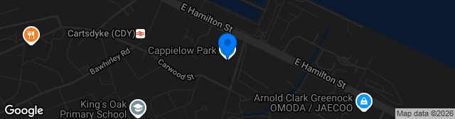Map showing Cappielow Park