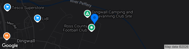 Map showing Global Energy Stadium