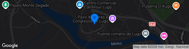 Map showing Estadio Anxo Carro