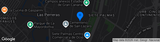 Map showing Estadio de Gran Canaria