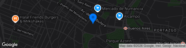 Map showing Estadio de Vallecas
