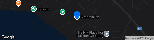 Map showing Strandvallen