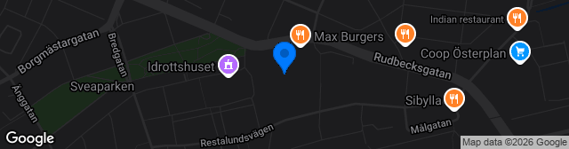 Map showing Behrn Arena