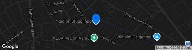 Map showing Stadion Brügglifeld