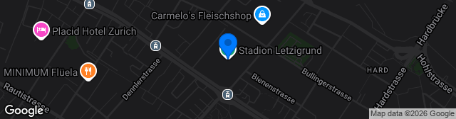 Map showing Stadion Letzigrund