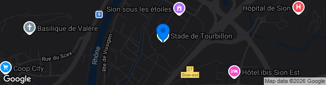 Map showing Stade de Tourbillon