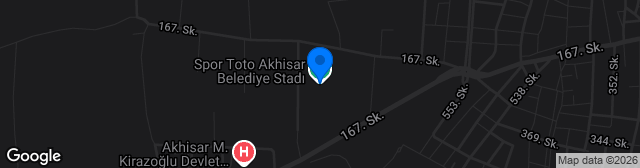 Map showing Spor Toto Akhisar Belediye Stadı