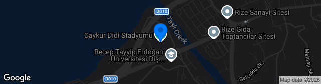 Map showing Çaykur Didi Stadyumu
