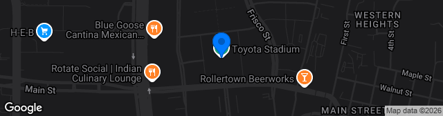 Map showing Toyota Stadium