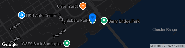 Map showing Subaru Park