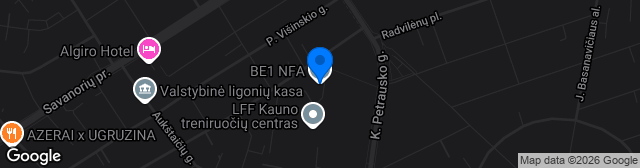 Map showing Nacionalinės futbolo akademijos stadionas