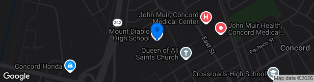Map showing Mount Diablo High School Stadium