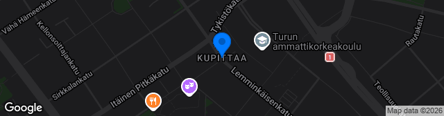 Map showing Kupittaan Kentät