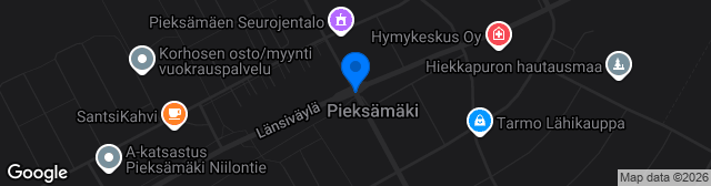 Map showing Pieksämäki Keskuskenttä