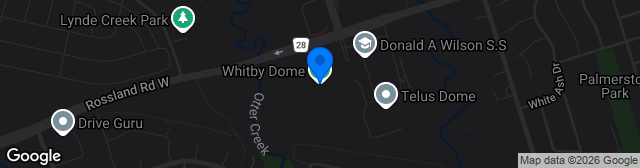 Map showing Whitby Soccer Centre Dome