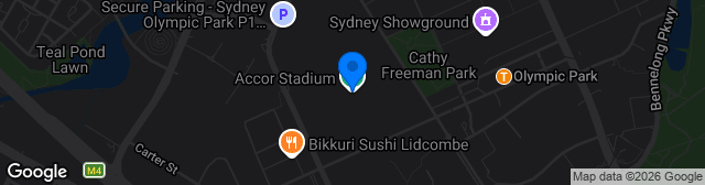 Map showing Accor Stadium