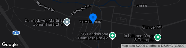 Map showing Heimersheim Kunstrasen