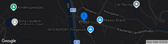 Map showing Sportplatz Prutz