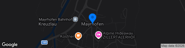 Map showing Alpenstadion Mayrhofen