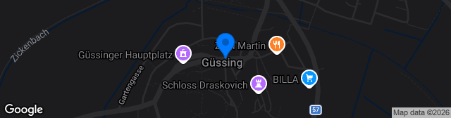Map showing VULCOLOR-Stadion Güssing