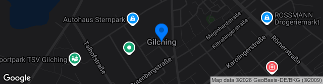 Map showing Sportanlage Gilching