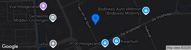 Map showing Sportpark De Kalkwijck (VV Hoogezand)