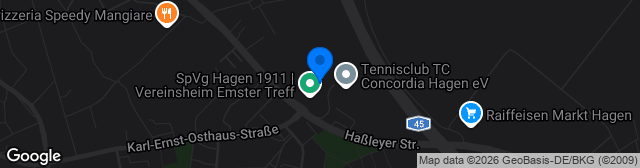 Map showing Kunstrasenplatz Bezirkssportanlage Emst
