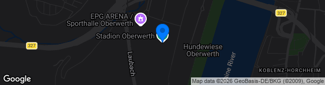 Map showing Stadion Oberwerth